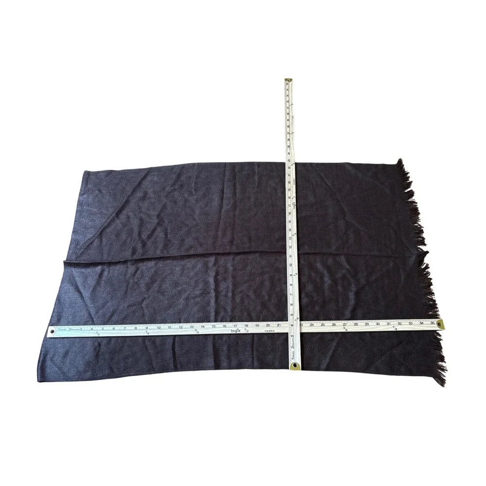 Scarf Women Dark Brown Pashmina Style Fringed Wrap SIZE OS